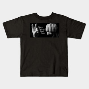 When Scissors Beat Rock Kids T-Shirt